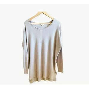 Debut Long Sleeves Crewneck Lightweight Women Tunic Soft Sweater Sz Small